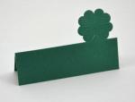 Bodille bordkort - mørkegrøn firkløver